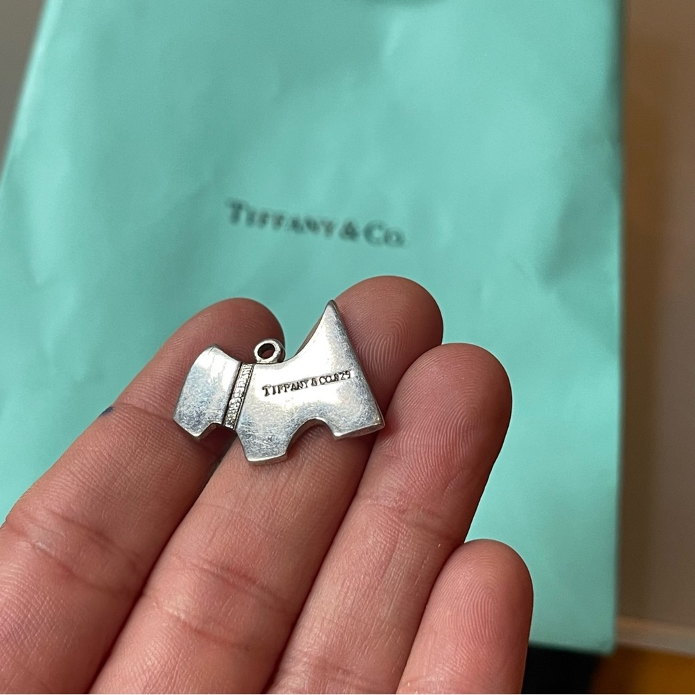 Tiffany & Co Sterling Silver Scottie Terrier Dog Charm Bracelet Pendant 925